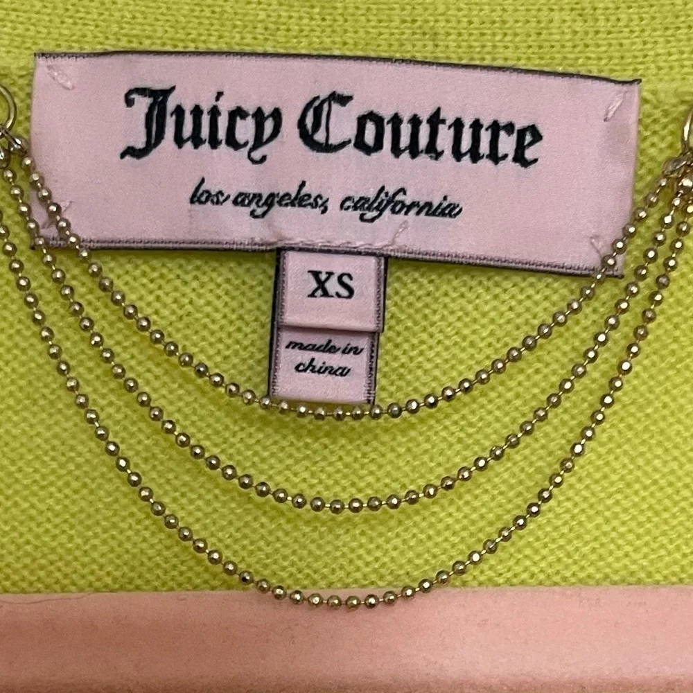 JUICY COUTURE NEON GREEN ZIPPER CARDIGAN SIZE XSMALL EUC (138)